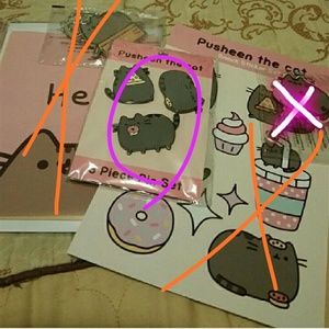 Pusheen cat pins